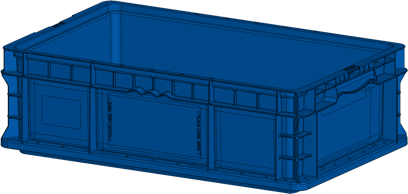 24 x 11 x 9 Straightwall Stackable Container