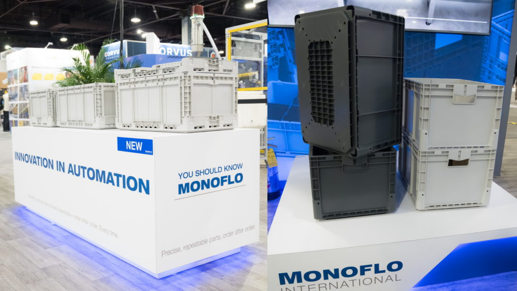 Two new automated containers from Monoflo International, showcasing innovative design and functionality.